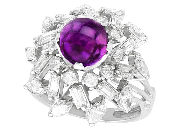 Amethyst and Diamond Ring