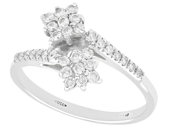 Diamond Twist Ring White Gold