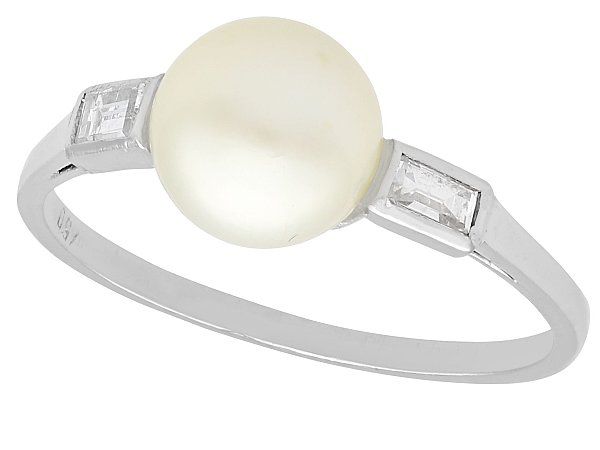 Vintage Pearl and Diamond Ring 