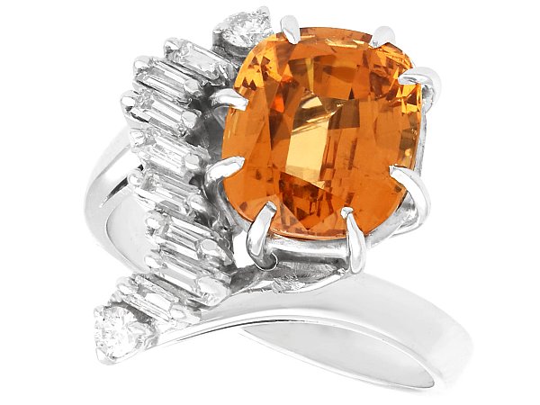 garnet and diamond ring white gold