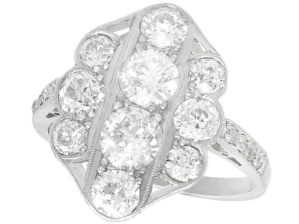 Vintage White Gold Diamond Cocktail Ring