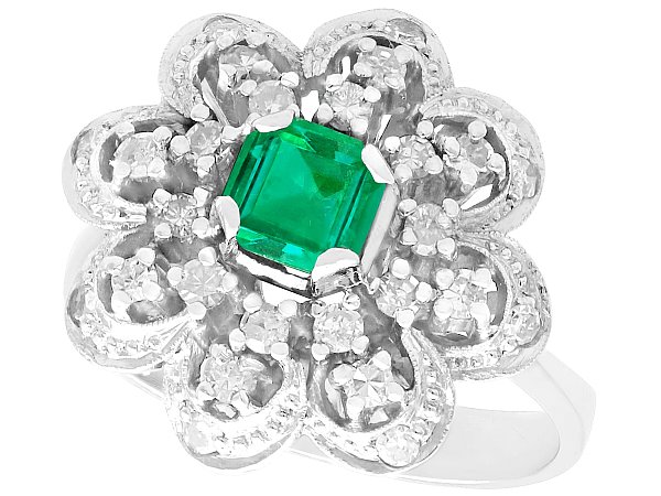 Vintage Emerald and Diamond Ring