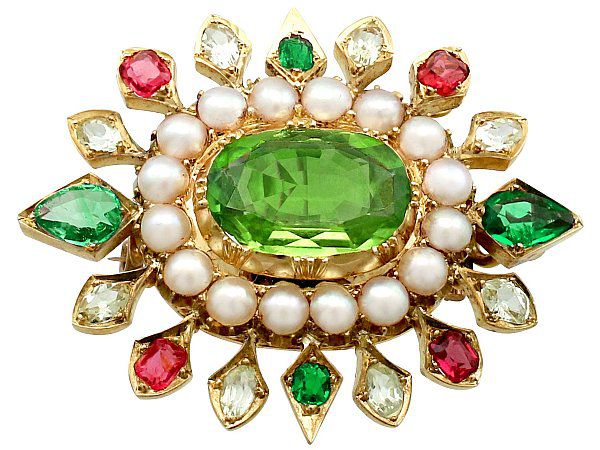 Gemstone Brooch