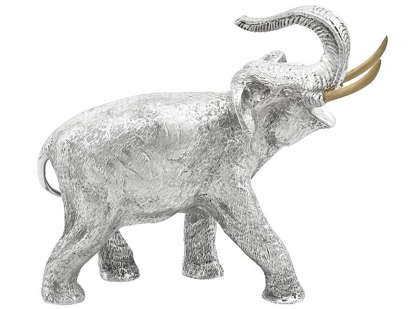 Silver Elephant Ornament