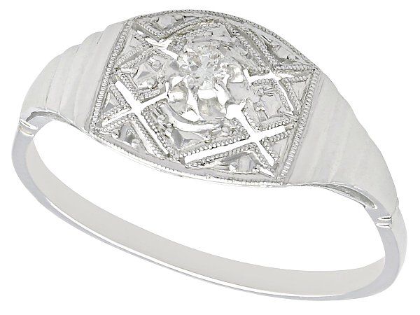 Diamond Dress Ring in White Gold