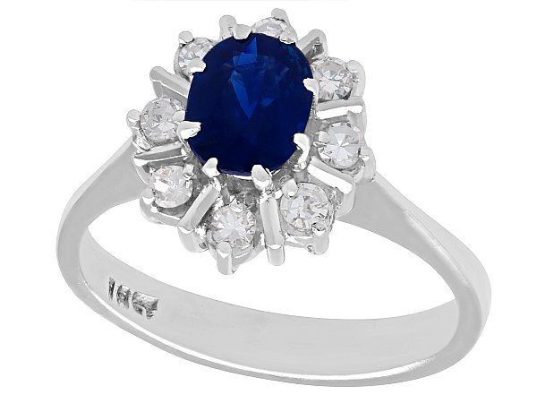 1970s diamond and sapphire ring