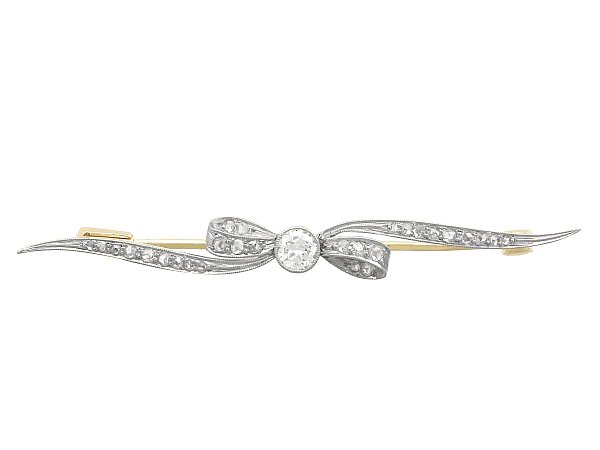 antique bow brooch