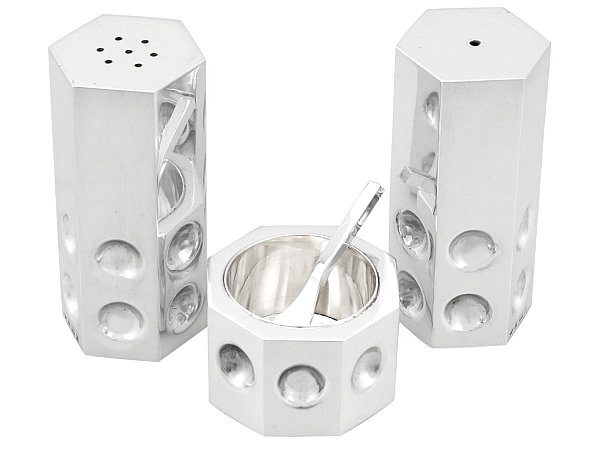 1970s Silver Condiment Set