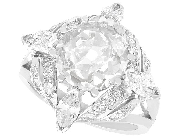 Platinum and Diamond Cocktail Ring