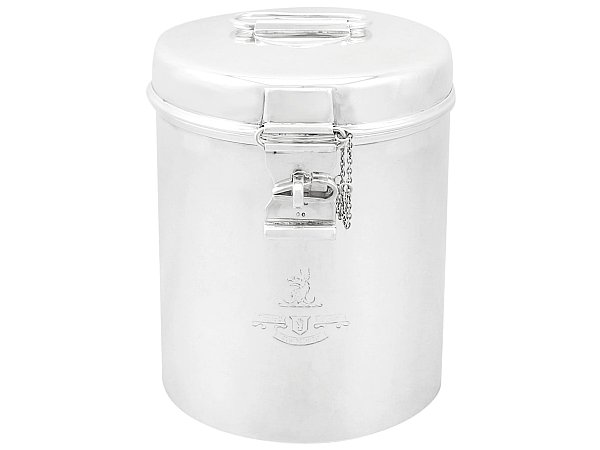 Antique Silver Biscuit Box