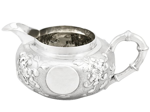 Chinese Export Silver Cream Jug