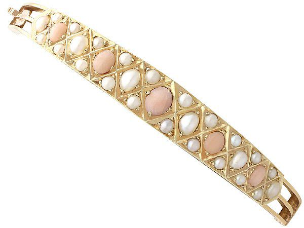 Coral Pearl Bangle