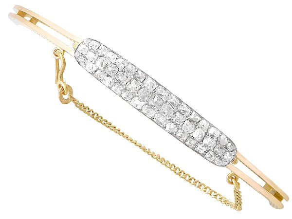 Yellow Gold Diamond Bangle