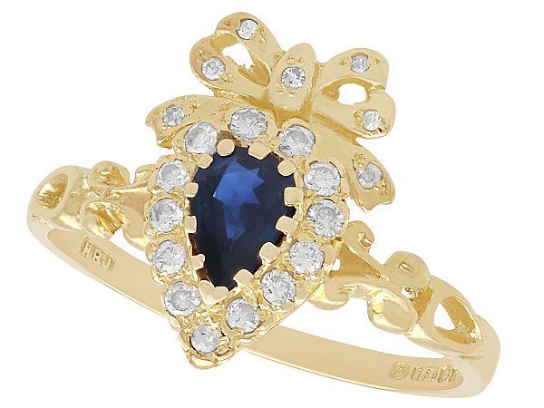 Victorian style sapphire ring