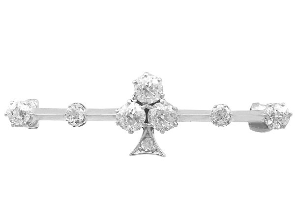 antique diamond bar brooch