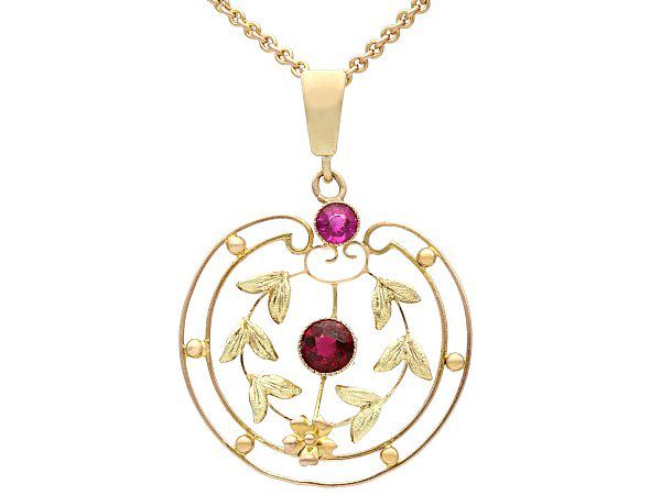 Amethyst and Garnet Pendant