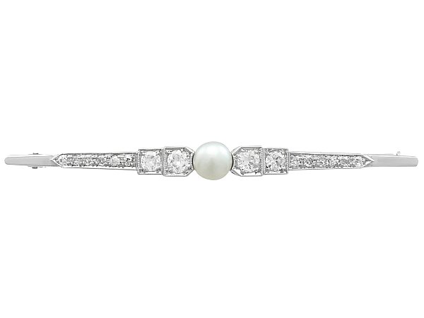 Vintage Pearl and Diamond Brooch