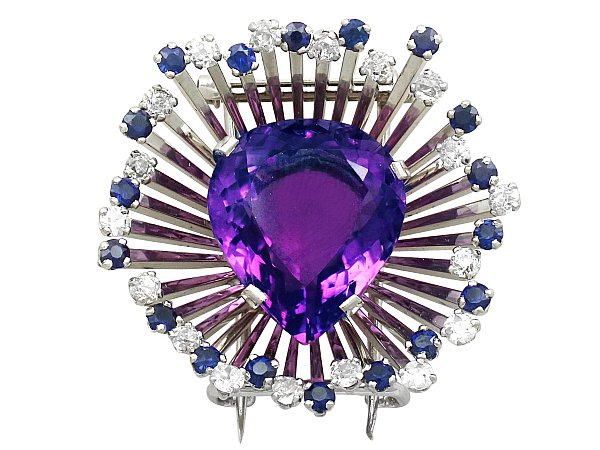 Vintage Amethyst Brooch