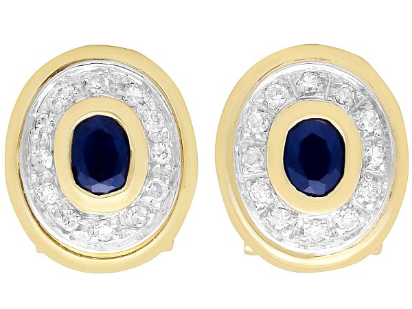 Sapphire and Diamond Earrings