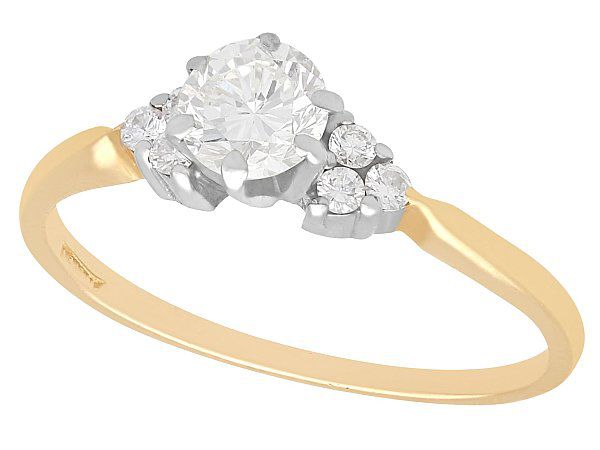 high set diamond engagement ring