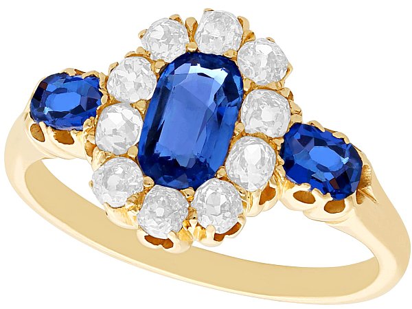 sapphire diamond ring antique