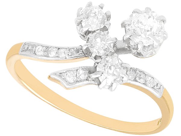 Antique Diamond Dress Ring in Yellow Gold
