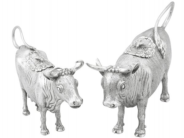 Silver cow creamers