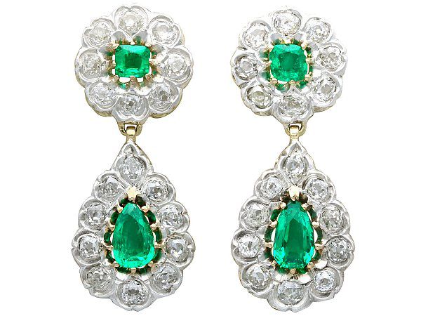 Victorian Emerald Earrings