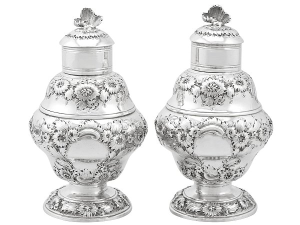 Sterling Silver Tea Caddies