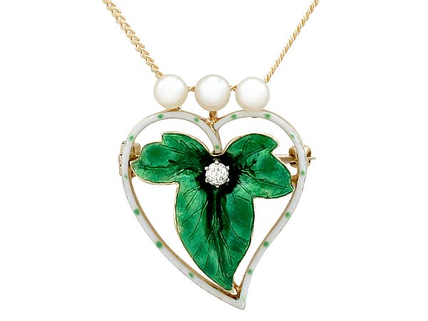 Victorian Diamond and Pearl Pendant