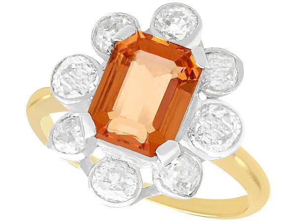 golden topaz ring in yellow gold 