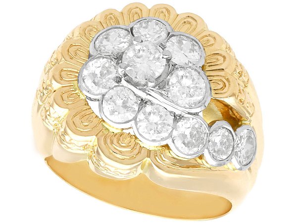 vintage 18k gold diamond ring