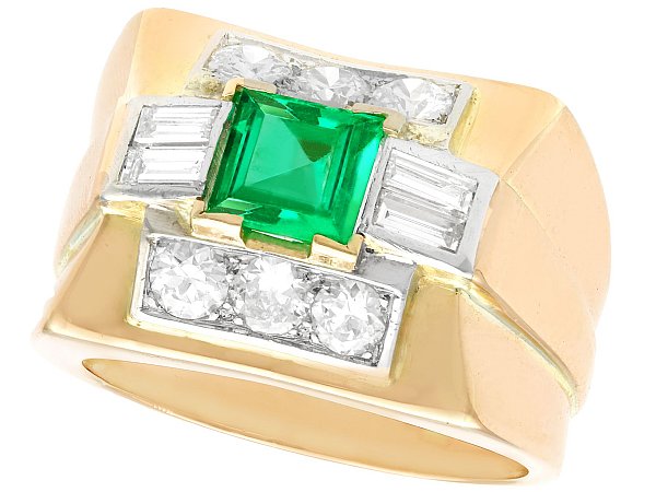 Vintage Emerald Gold Ring