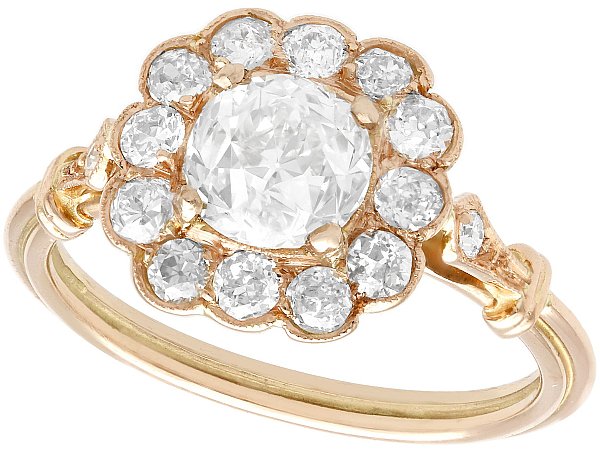 Rose Gold Diamond Cluster Ring