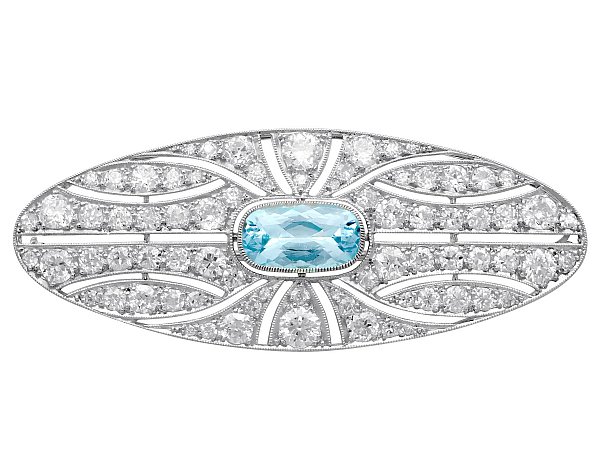 Antique Aquamarine Brooch