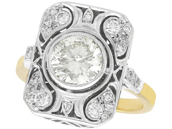 2 Carat Art Deco Diamond Ring