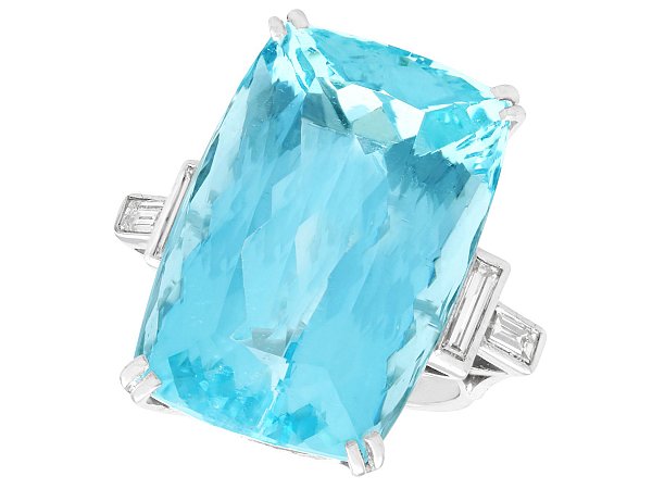 45 carat Aquamarine Cocktail Ring