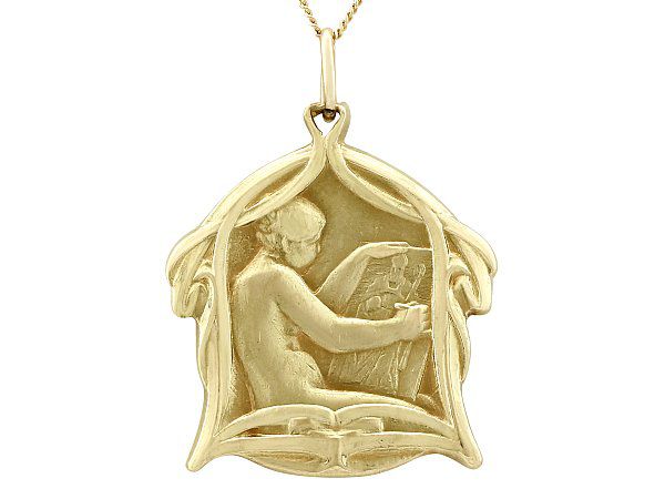 Antique Belgium Gold Pendant