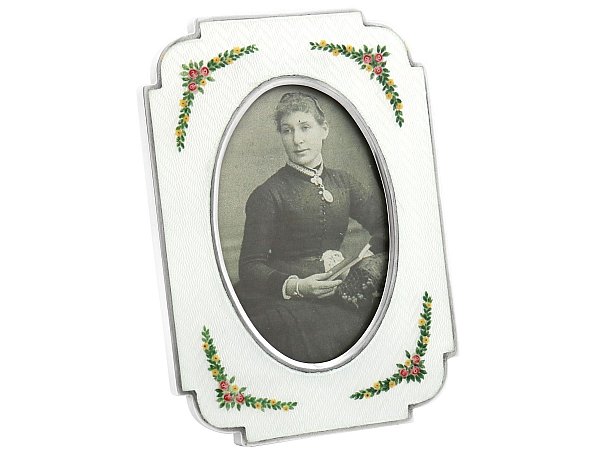 Vintage Enamel Photograph Frame 