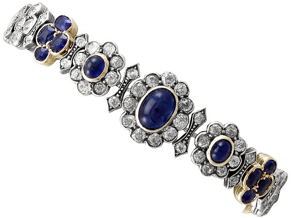 antique sapphire and diamond bracelet