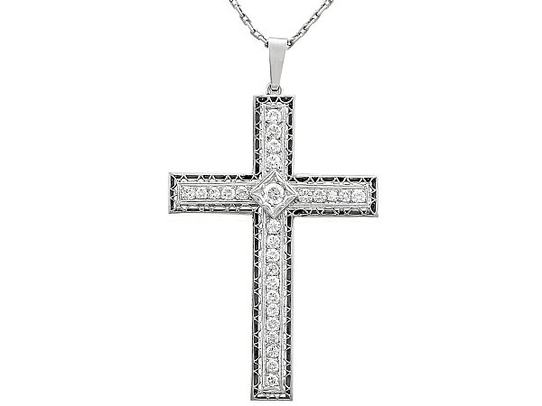 Antique Diamond Cross Pendant