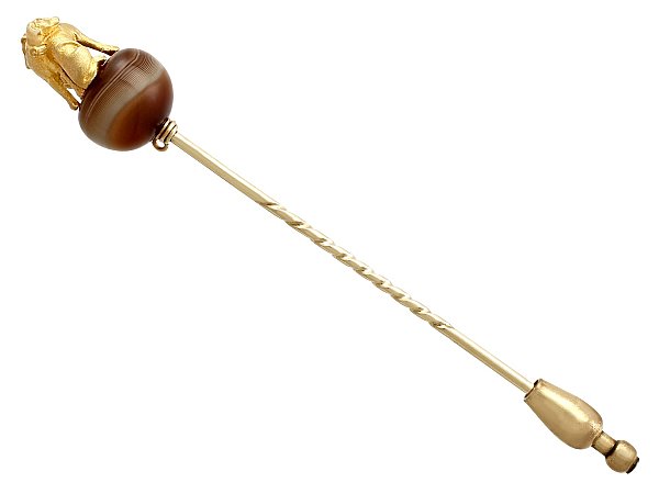 Victorian Agate Pin Brooch 