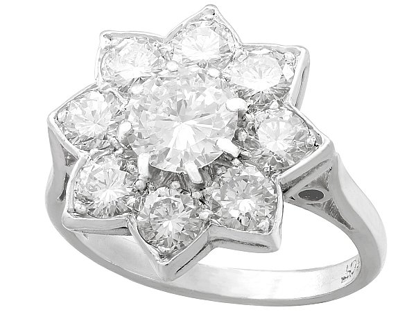 Vintage Floral Cluster Ring for Sale