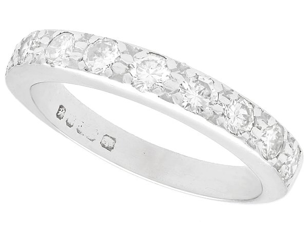 vintage diamond half eternity ring