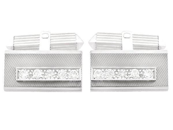 1970s diamond cufflinks