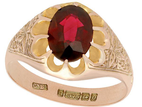 Garnet and Rose Gold Ring