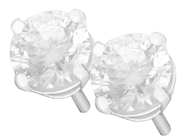 platinum and diamond stud earrings UK