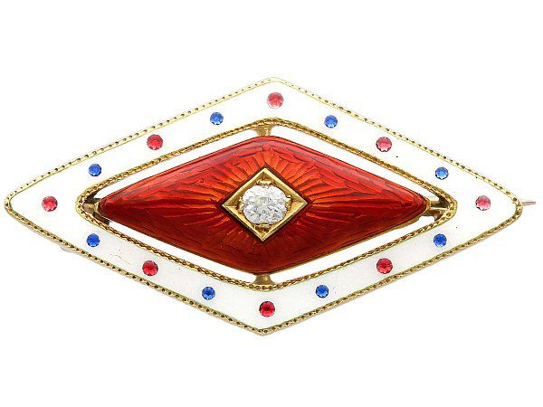 Victorian Enamel Brooch