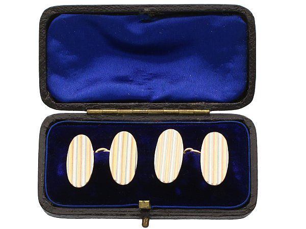 antique gold and platinum cufflinks