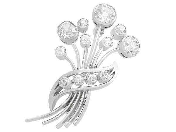 Diamond Spray Brooch